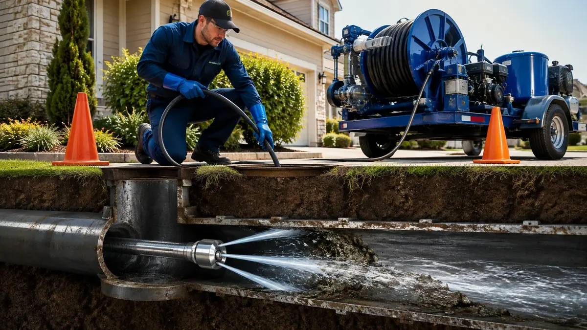 Main Sewer Line Hydro Jet Cleaning in Canyon Country