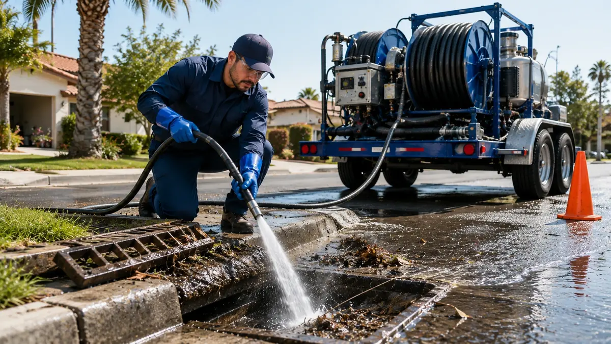 Storm Drain Hydro Jet Cleaning in Canyon Country